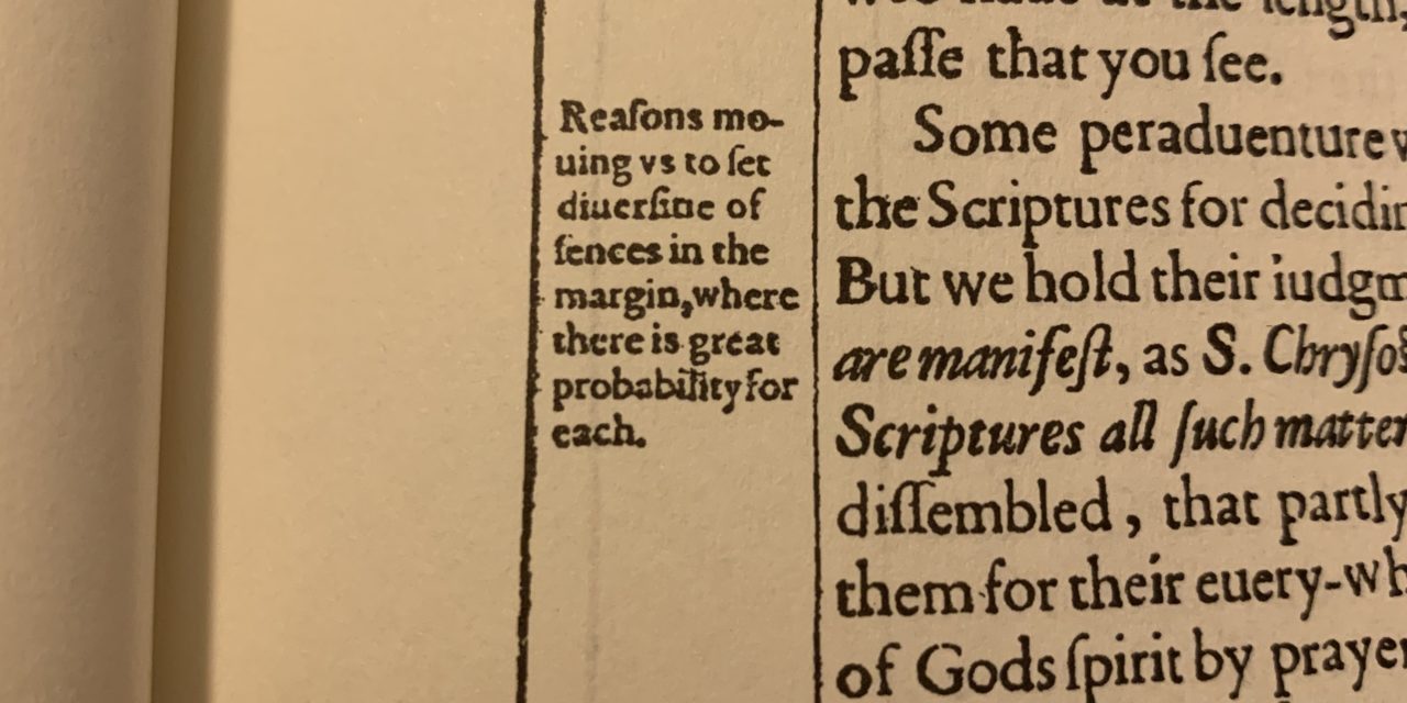 The Five Types Of Marginal Notes In The King James Bible